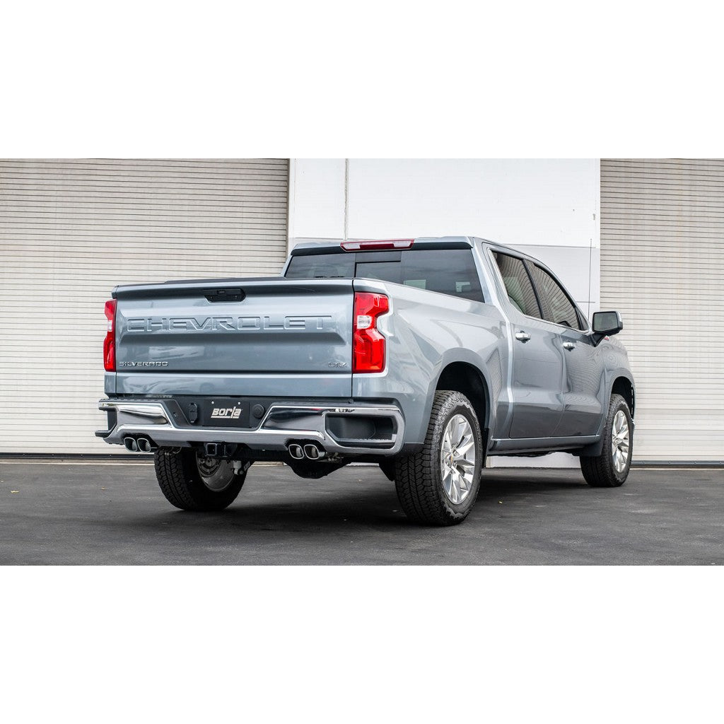 BORLA 140992 Cat-Back Exhaust System 2.75" Touring (3.5" x 3.28" Bright Chrome Tips) for CHEVROLET Silverado 1500 2024 / GMC Sierra 1500 2024 Photo-1
