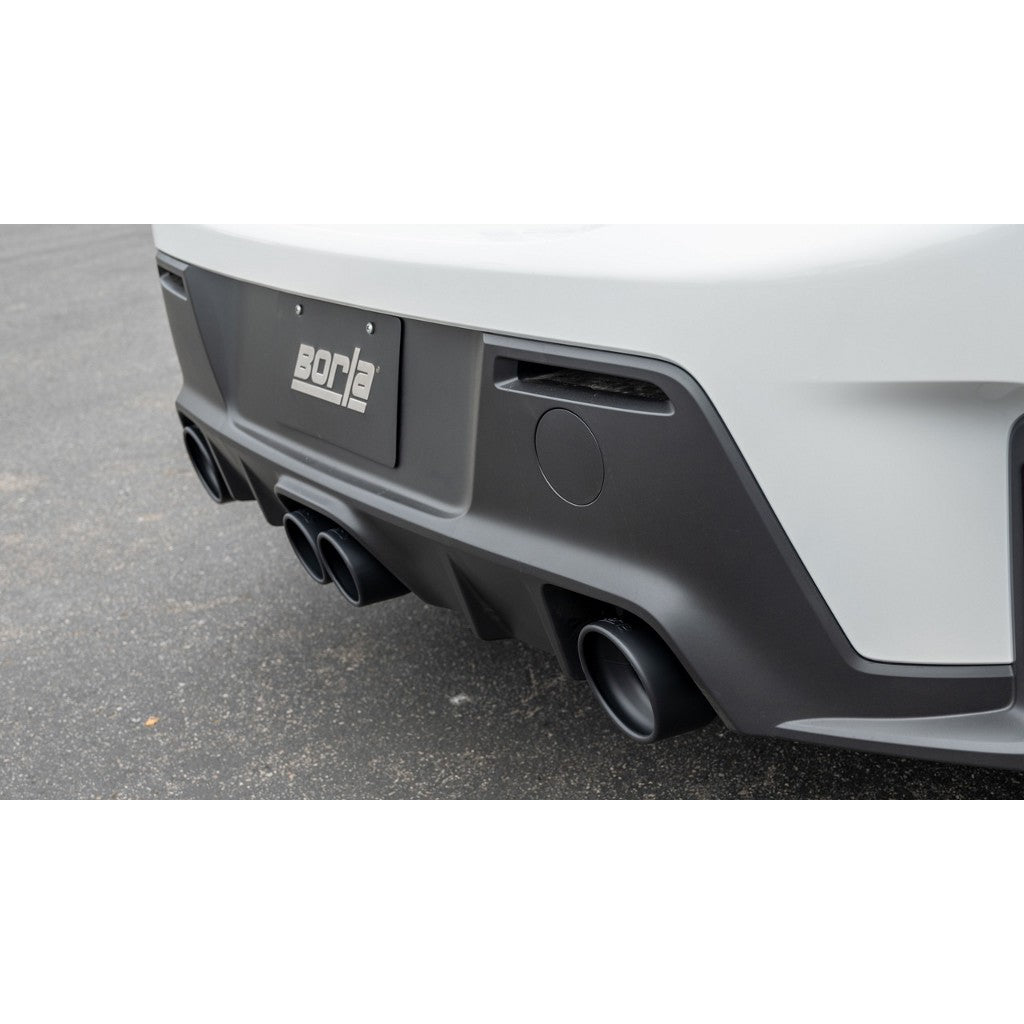 BORLA 140942CB Cat-Back Exhaust System 3", 2.25" ATAK (3.5", 4.5" Black Coated Stainless Steel Tips) for TOYOTA Corolla GR 1.6L 2023-2024 Photo-2