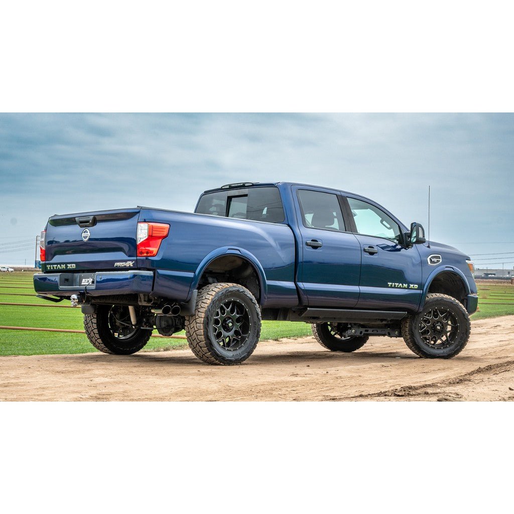 BORLA 140946BC Cat-Back Exhaust System 2.25" S-Type (4" Black Chrome Tips) for NISSAN Titan XD 5.6L 2016-2024 Photo-1