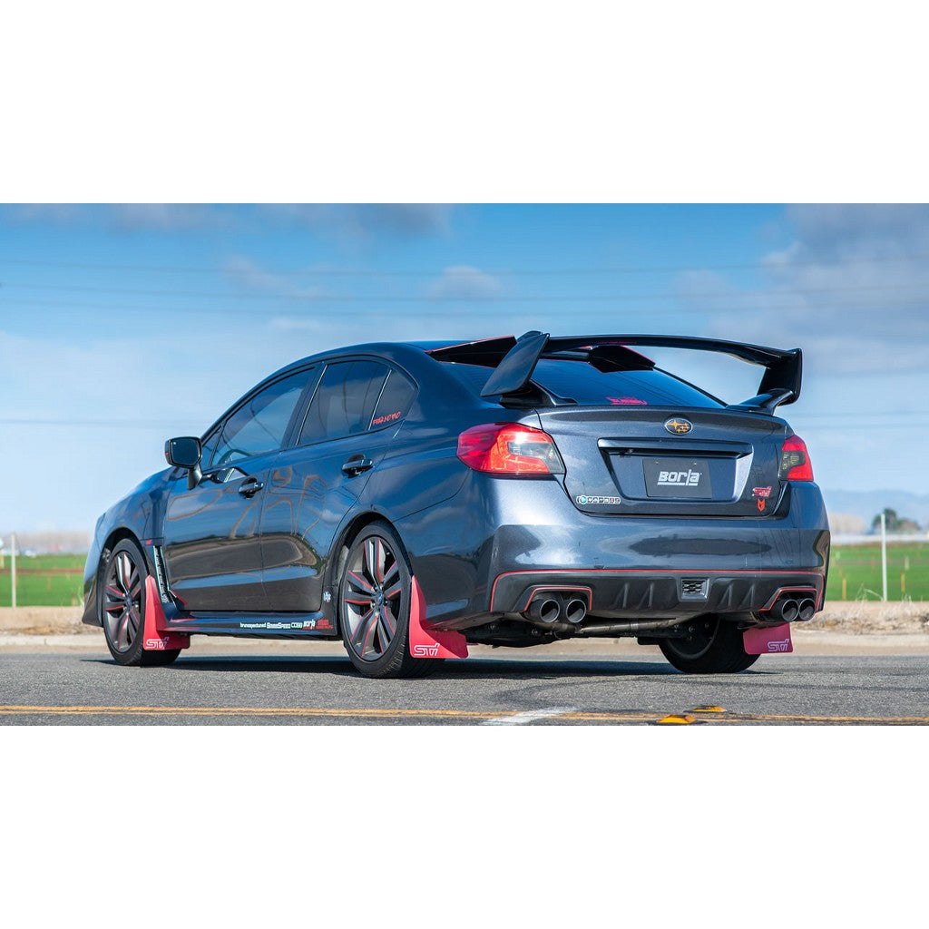 BORLA 140595CB Cat-Back Exhaust System 3", 2.25", S-Type (3.5" RD X 6" Ceramic Black Tips) for SUBARU WRX / SUBARU WRX STI Sedan 2.0L Turbo 2015-2021 Photo-1