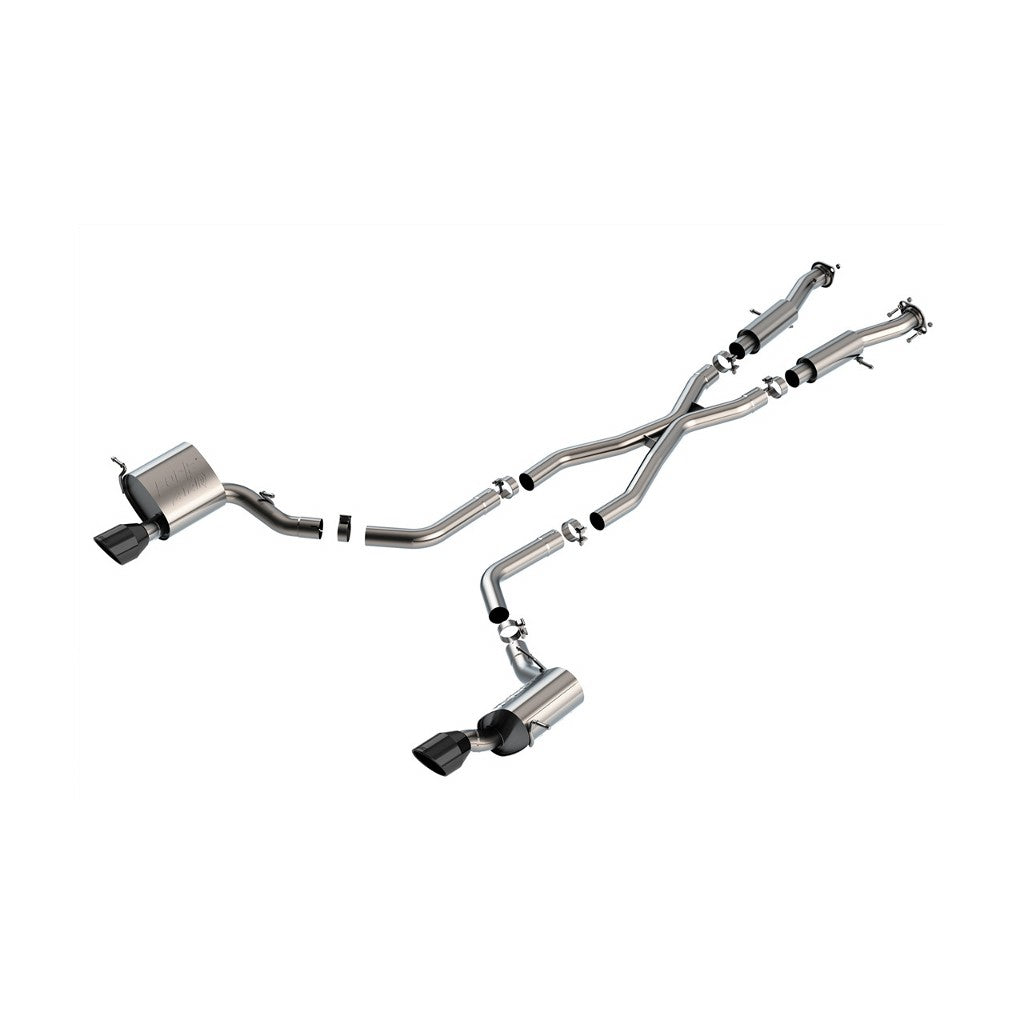 BORLA 140633CB Cat-Back Exhaust System 2.75", ATAK (5" RD X 7.25" Ceramic Black Tips) for JEEP Grand Cherokee SRT 6.4L V8 2015-2021 Photo-0