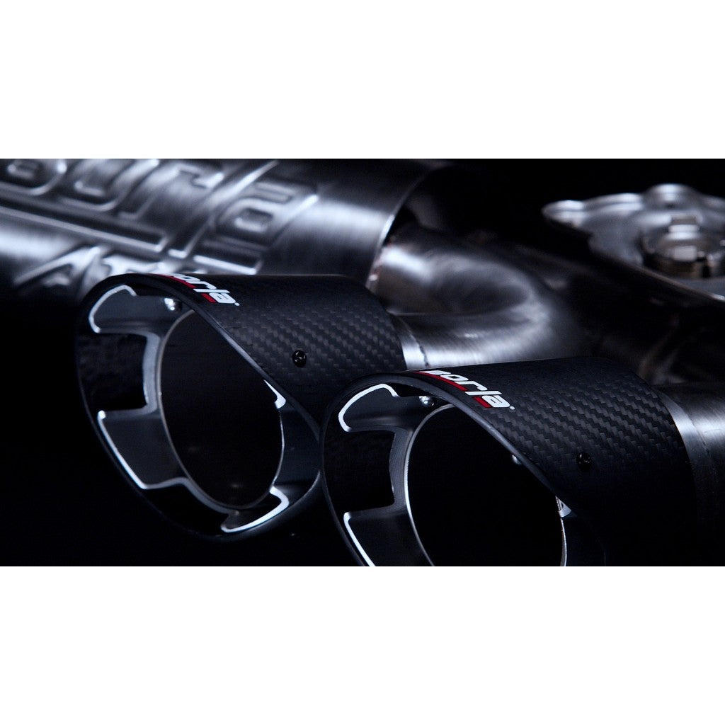 BORLA 140840CF Cat-Back Exhaust System 3", S-Type (4" RD X 4.50" Carbon Fiber Tips), Without NPP Valves for CHEVROLET Corvette (C8) 6.2L V8 2020-2024 Photo-1