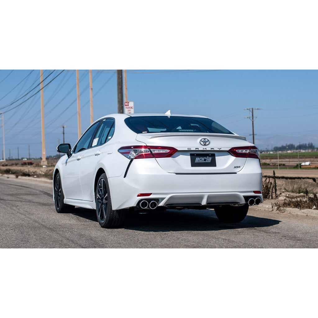 BORLA 140853 Cat-Back Exhaust System 2.5", 2.25", S-Type (3.5" RD X 6" Tips) for TOYOTA Camry XSE 2.5L i4 2018-2024 Photo-1