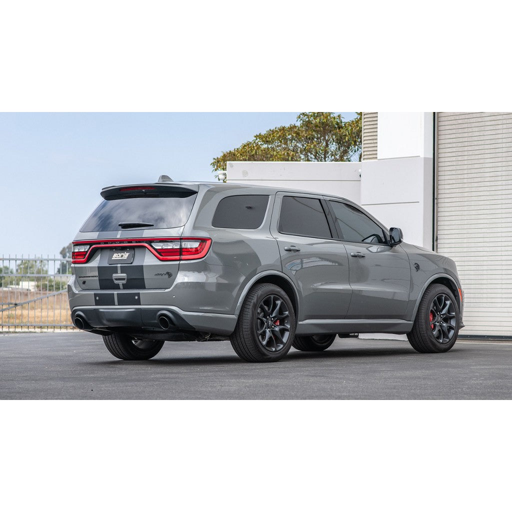 BORLA 140885BC Cat-Back Exhaust System 3.00", S-Type (4.5" RD X 10.00" Black Chrome Tips) for DODGE Durango SRT Hellcat 6.2L V8 2021-2023 Photo-1
