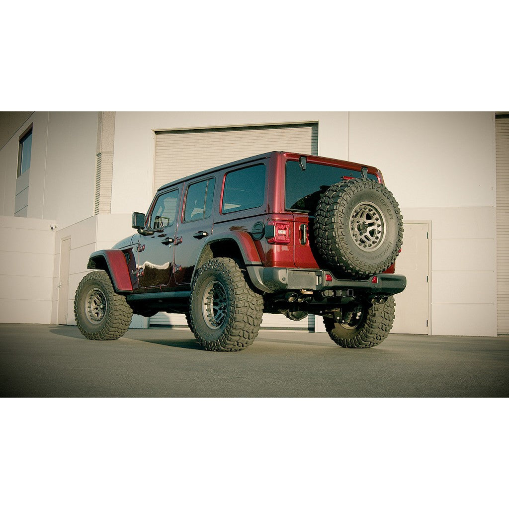 BORLA 140892CB Cat-Back Exhaust System 3.00", S-Type (4.0 RD X 4.75" And 4.0 RD X 6 Coated Black Tips) for JEEP Wrangler Rubicon 392 6.4L V8 2021-2023 Photo-1
