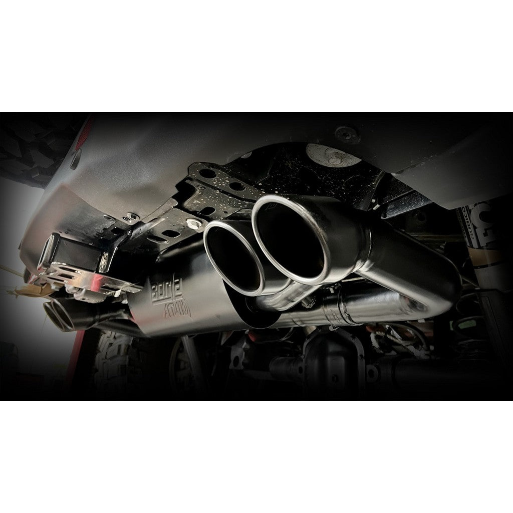 BORLA 140893CB Cat-Back Exhaust System 3.00", ATAK (4.0 RD X 4.75" And 4.0 RD X 6.0" Coated Black Tips) for JEEP Wrangler Rubicon 392 6.4L V8 2021-2023 Photo-2