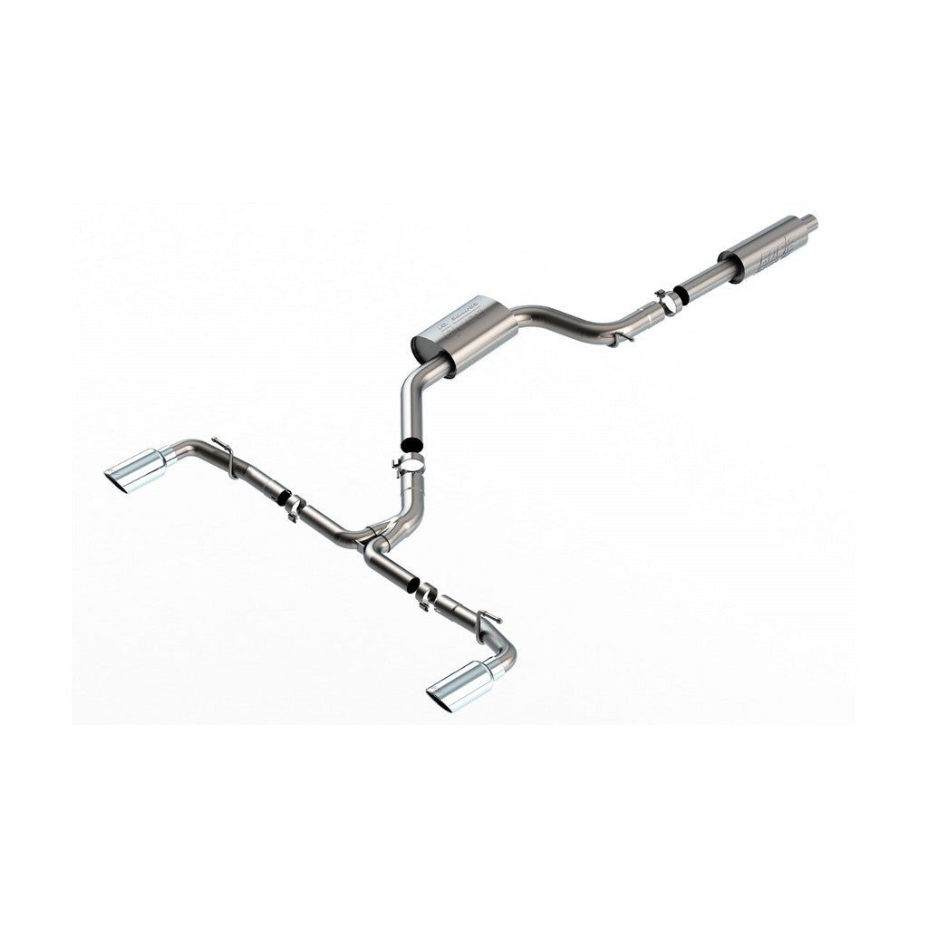 BORLA 1014052 Cat-Back Exhaust System 3", 2.25", Touring (4" Bright Chrome Tips) for VW GOLF 8 GTI GPF DSG MT 2.0L 2020-2023 Photo-0