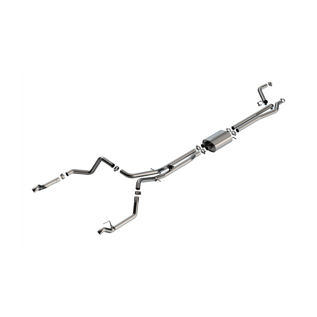 BORLA 140999 Cat-Back Exhaust System 2.75", S-Type for CHEVROLET Silverado 1500 / GMC Sierra 1500 6.2L V8 2024 Photo-0
