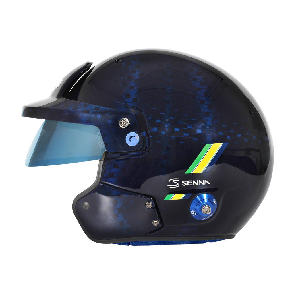 BELL 1245262 Open-Face Helmet MAG-10 Carbon Ayrton Senna HANS, FIA 8859-2024 / SA2020, Size 55 (6 7/8) Photo-1