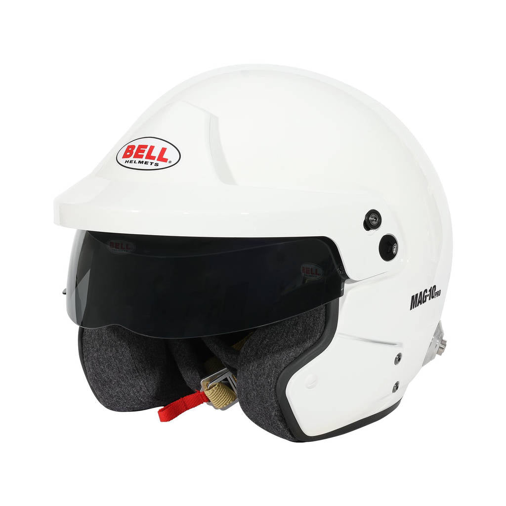 BELL 1346112 Open-Face Helmet MAG-10 HANS, White, FIA 8859-2024 / SA2020, Size 55 (6 7/8) Photo-0