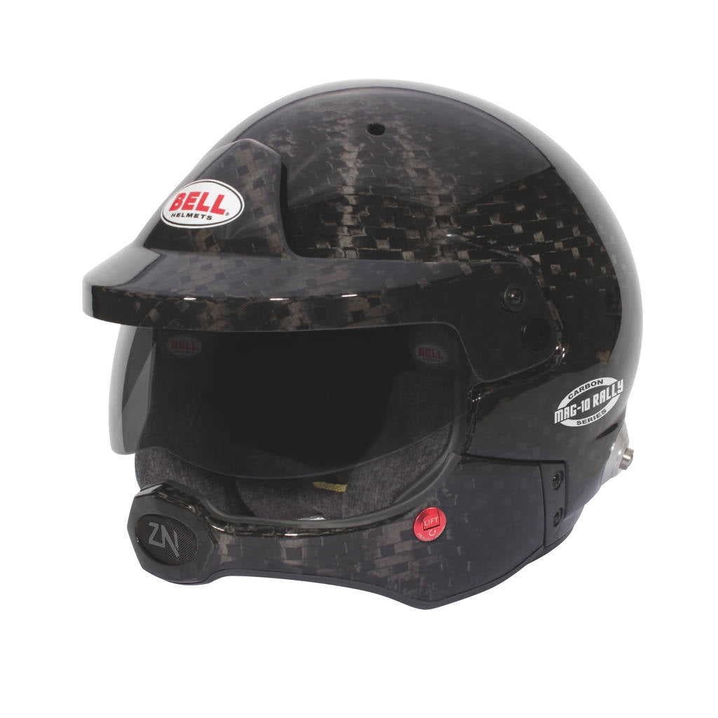BELL 1245302 Open-Face Helmet MAG-10 Rally Carbon HANS, FIA 8859-2024 / SA2020, Size 55 (6 7/8) Photo-0