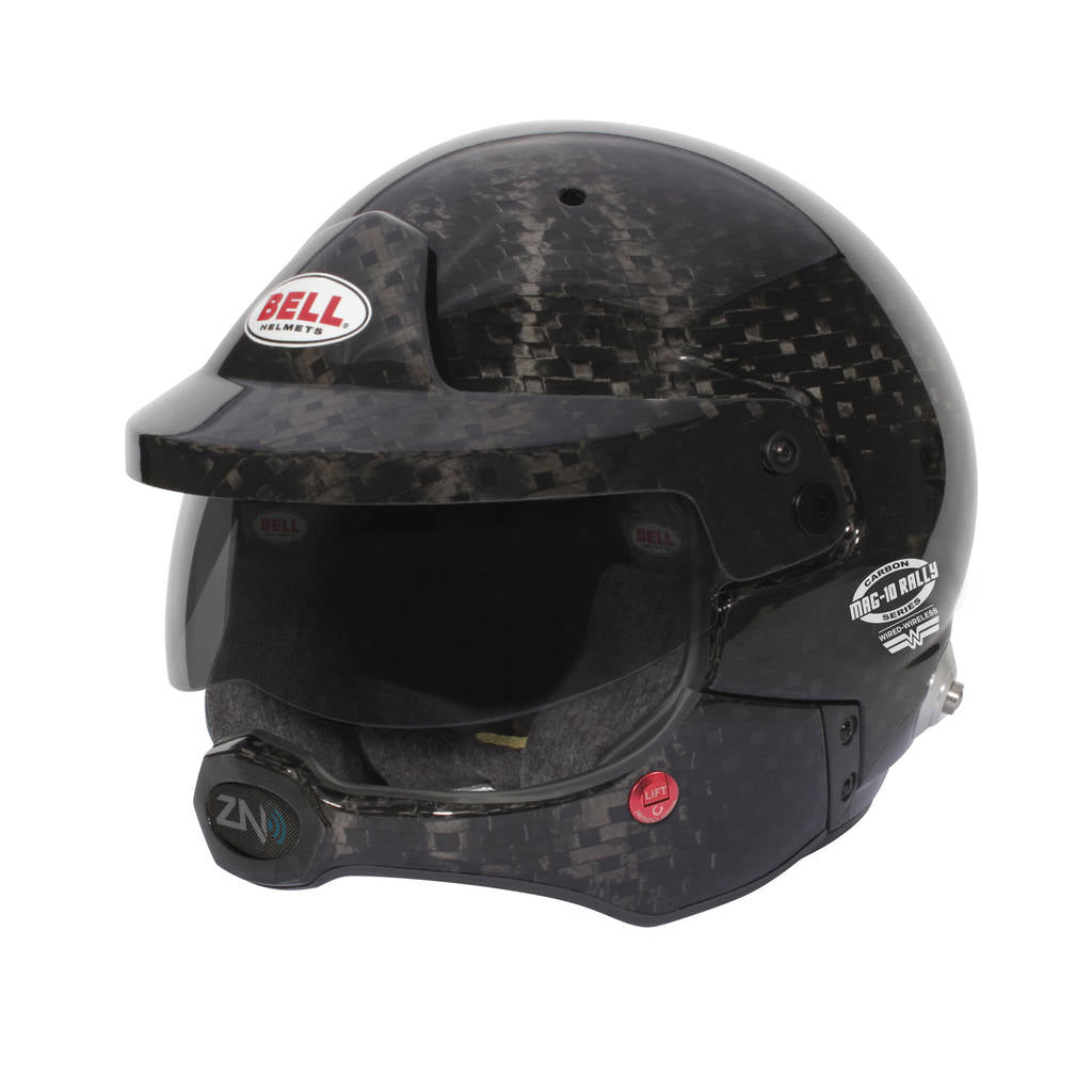 BELL 1245281 Open-Face Helmet MAG-10 Rally WW Carbon HANS, FIA 8859-2024 / SA2020, Size 54 (6 3/4) Photo-0