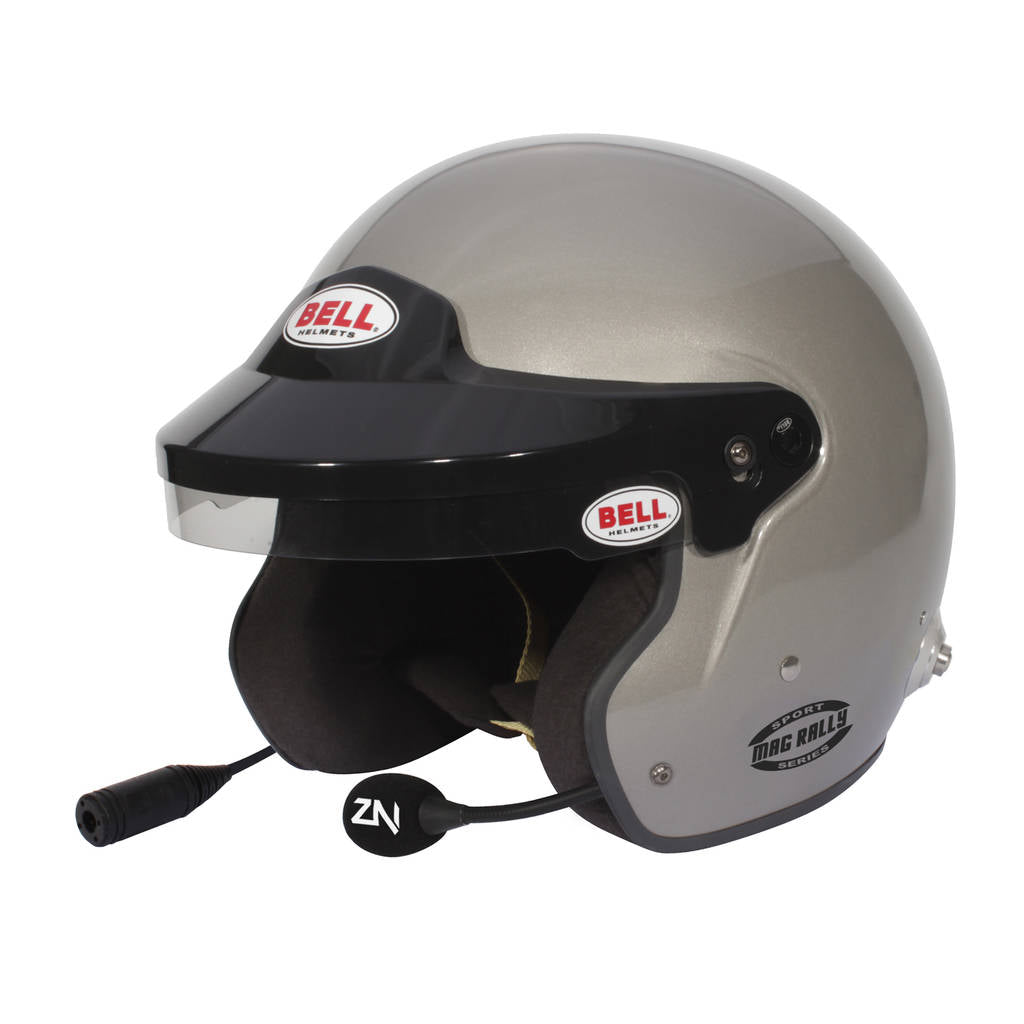 BELL 1435A52 Open-Face Helmet MAG Rally HANS, Titanium Silver, FIA 8859-2024, Size M (58-59) Photo-0