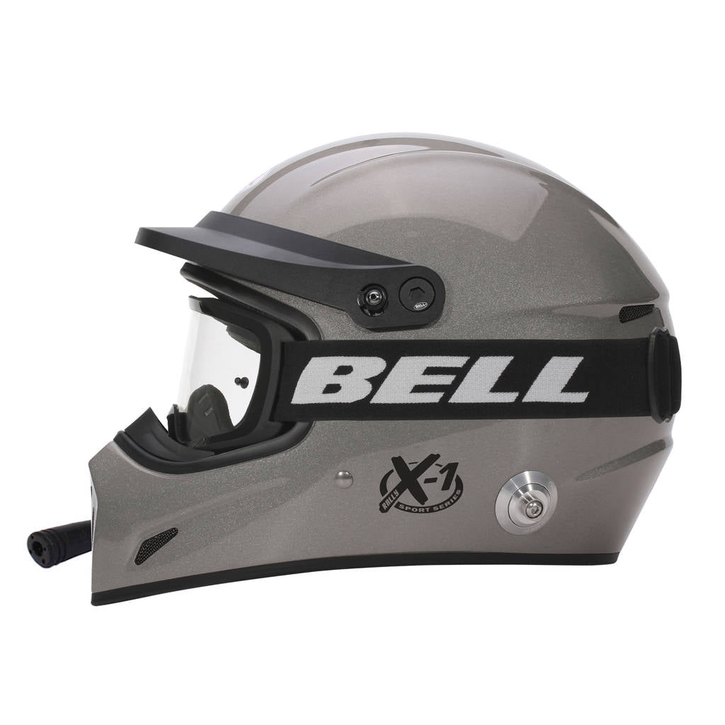 BELL 1453054 Full-Face Helmet X-1 Rally HANS, Titanium Silver, FIA 8859-2024, Size XL (61-61+) Photo-1