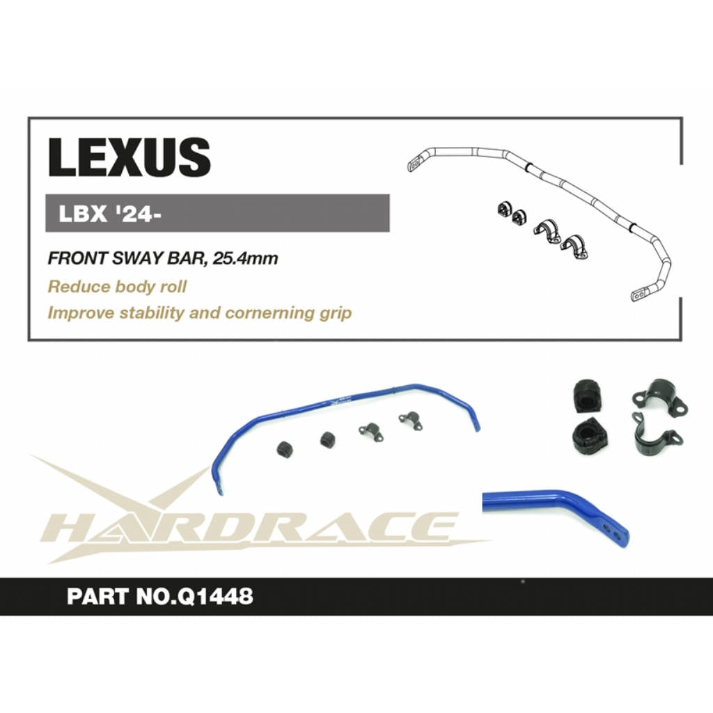 HARDRACE Q1448 Front Sway Bar 25.4mm, 5pcs for LEXUS LBX 2024- Photo-1