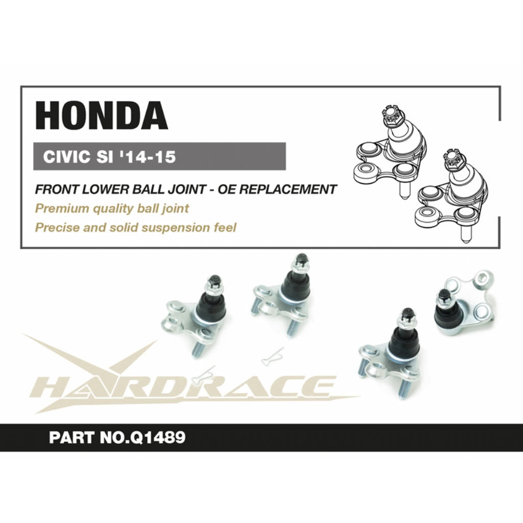 HARDRACE Q1489 Front Lower Ball Joint, 2pcs for HONDA Civic SI 2014-2015 Photo-1