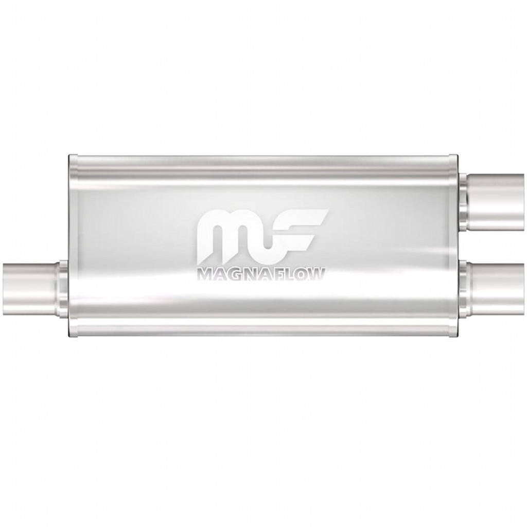 MAGNAFLOW 12265 Straight-Through Performance Muffler (2.5 inch Offset / Dual, Body 5x18x8) Photo-0