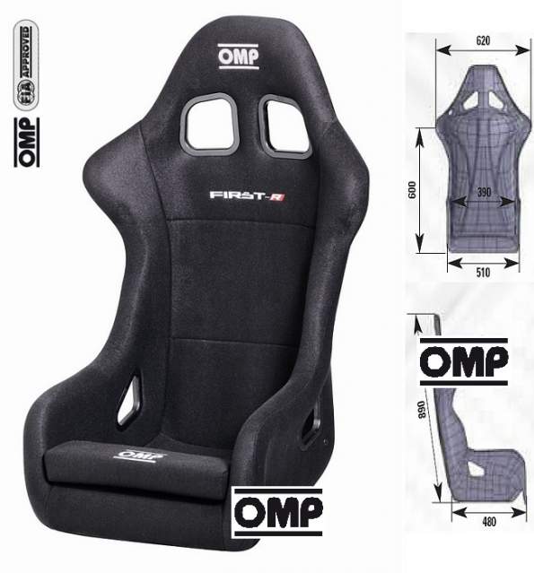 OMP HA0-0790-A01-071 (HA/790/N) Seat (FIA) FIRST-R, black Photo-0