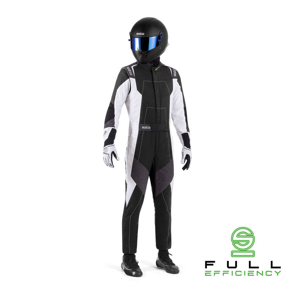 SPARCO BRS0005B0K06066 Racing Suit X-Light Full Efficiency, Black / White, Size 66 Photo-0