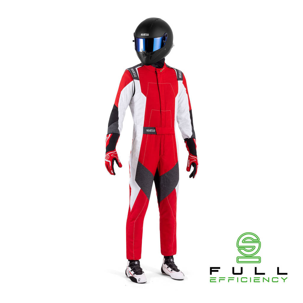 SPARCO BRS0005B0R16058 Racing Suit X-Light Full Efficiency, Red / White, Size 58 Photo-0
