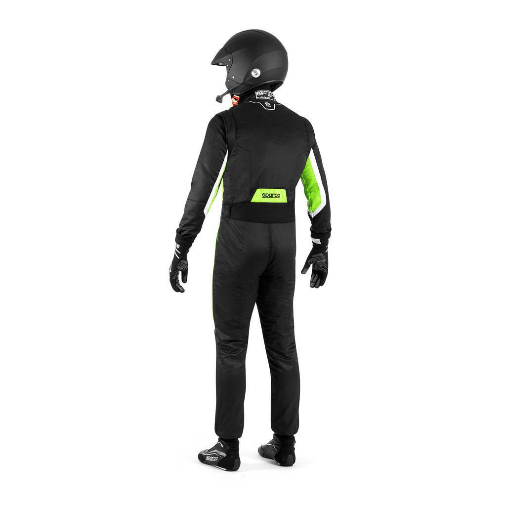 SPARCO BRS0006B0K15064 Racing Suit Sprint (R566), Black / Fluo Green, Size 64 Photo-2
