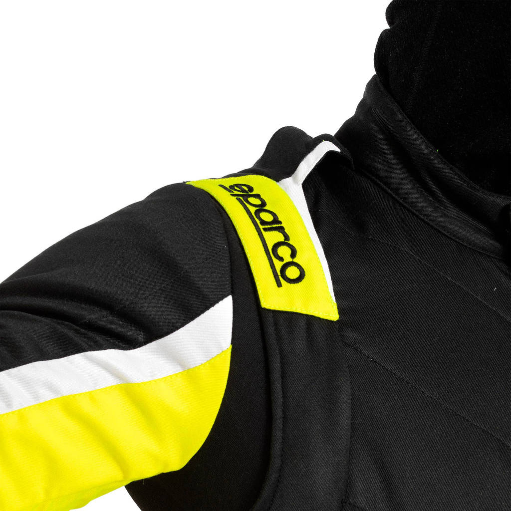 SPARCO BRS0006B0K08060 Racing Suit Sprint (R566), Black / Fluo Yellow, Size 60 Photo-2