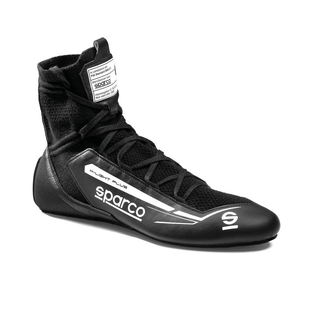 SPARCO BRB0003B0K06040 Racing Shoes X-Light Plus, Black / White, Size 40 Photo-0