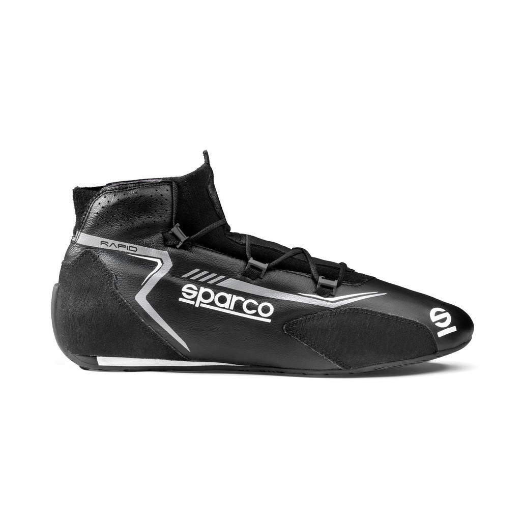 SPARCO BRB0006B0K10045 Racing Shoes Rapid Laces, Black / Grey, Size 45 Photo-1