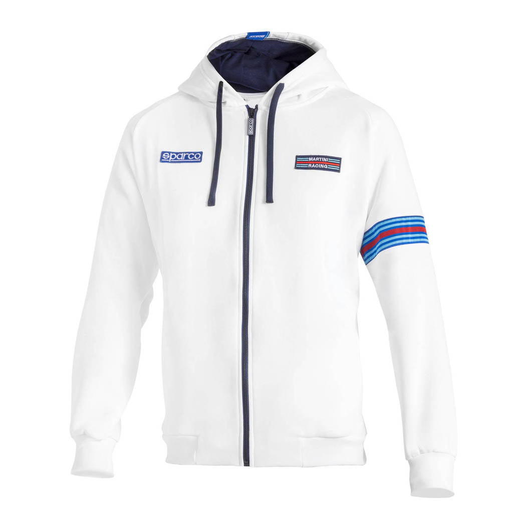 SPARCO BMF0013D0W010XL Hooded Full Zip Martini Racing My25, White, Size XL Photo-0
