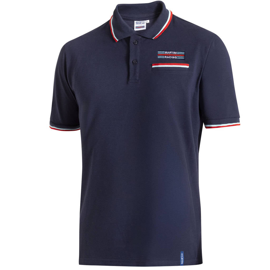 SPARCO BML0009D0N0200L Polo Martini Racing Pocket, Navy Blue, Size L Photo-0