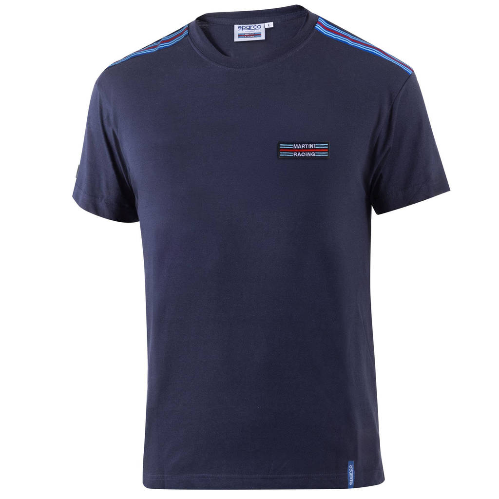 SPARCO BML0007D0N020XL T-Shirt Martini Racing Top Stripes, Navy Blue, Size XL Photo-0
