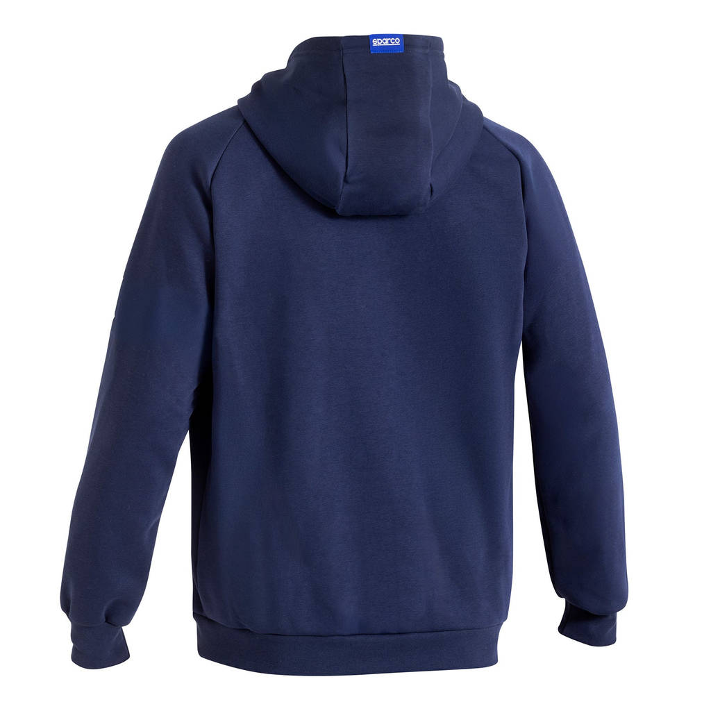 SPARCO BMF0010S0N0200S Hooded Full Zip Sweatshirt Sparco-Gulf, Navy Blue, Size S Photo-1