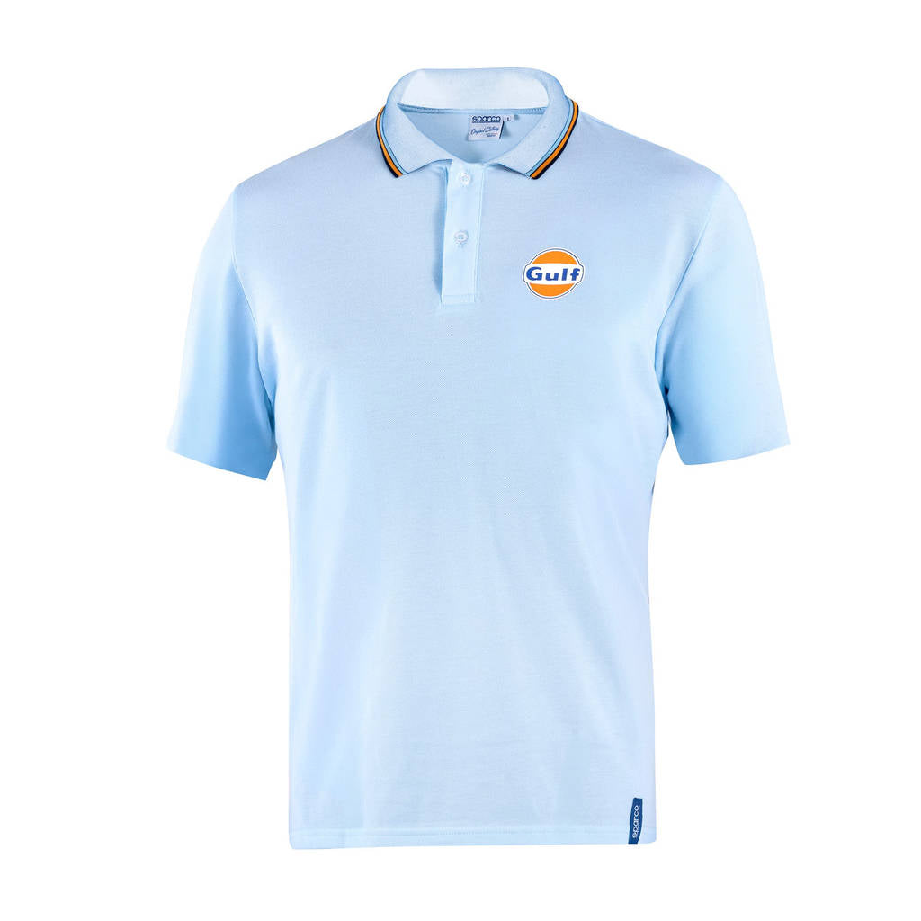 SPARCO BML0003S0C0100S Polo Piquet Sparco-Gulf, Celeste, Size S Photo-0