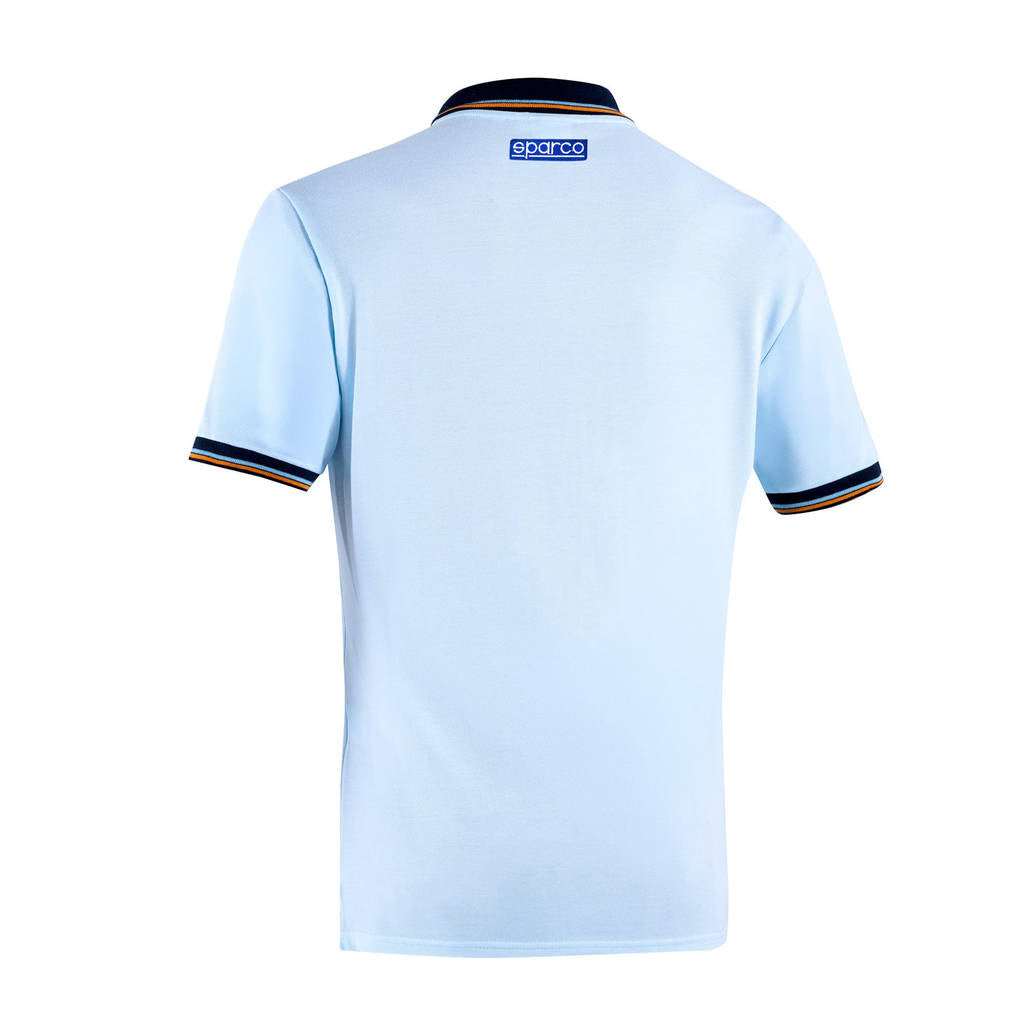 SPARCO BML0004S0C0100S Polo Piquet Pocket Sparco-Gulf, Celeste, Size S Photo-1