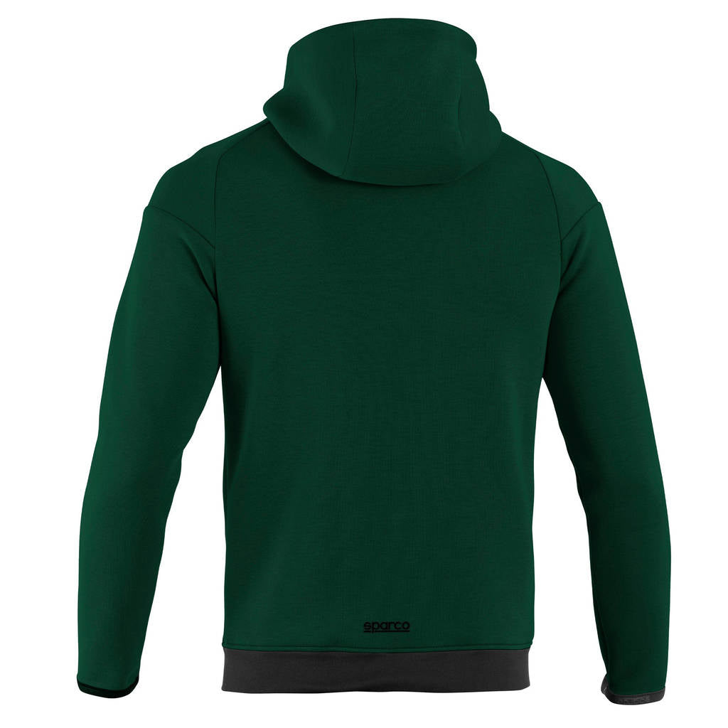 SPARCO BMJ0012B0G2200S Hooded Full Zip Sweatshirt, Green / Black, Size S Photo-1