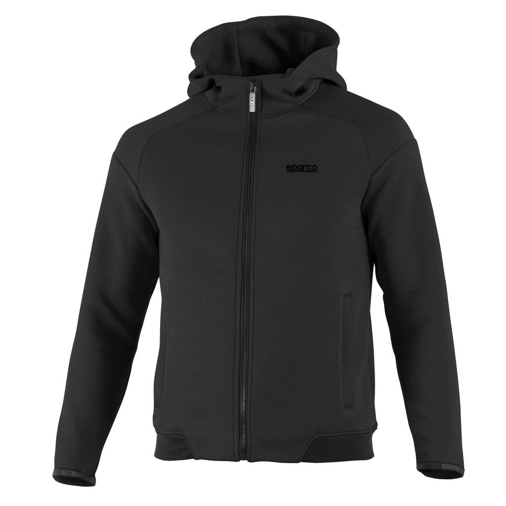 SPARCO BMJ0012B0K0100L Hooded Full Zip Sweatshirt, Black, Size L Photo-0