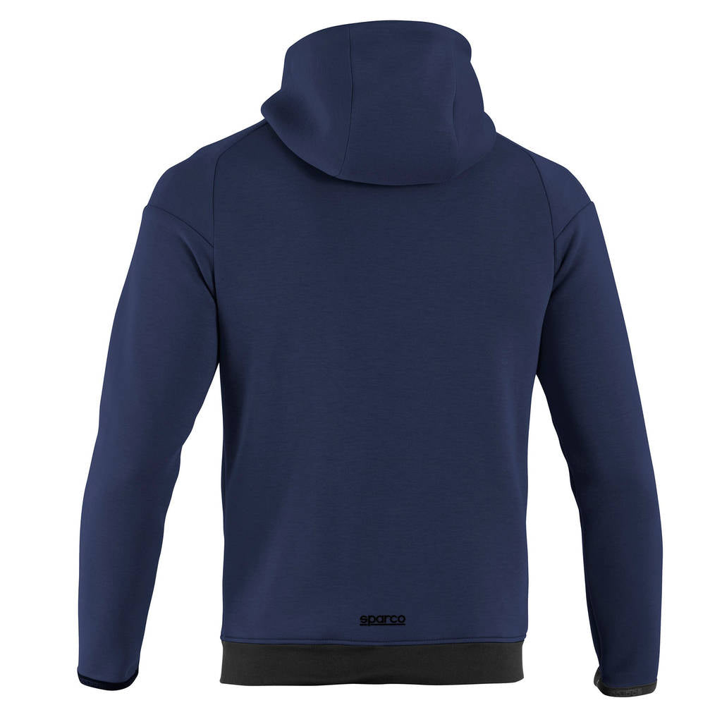 SPARCO BMJ0012B0N0200M Hooded Full Zip Sweatshirt, Navy Blue / Black, Size M Photo-1