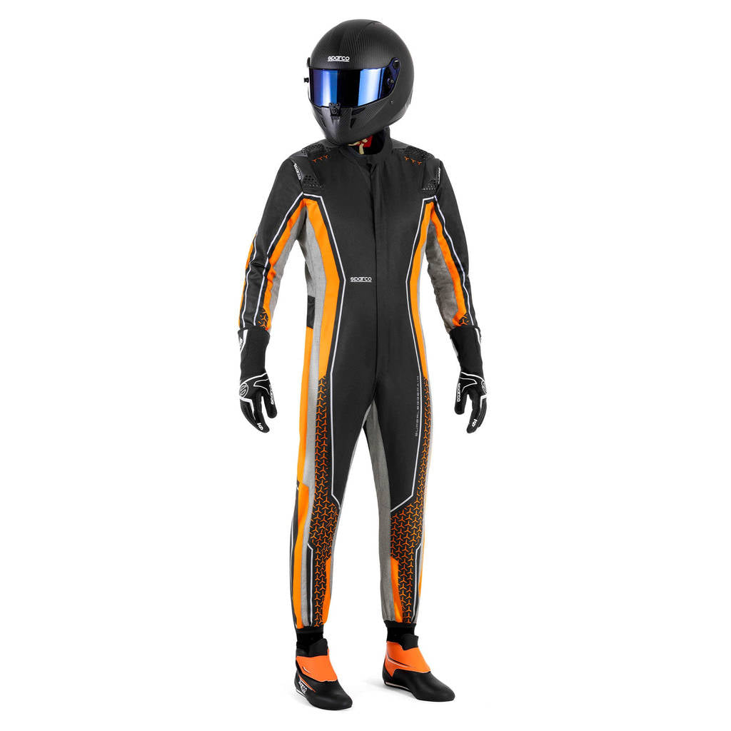 SPARCO BKS0012B0K04050 Karting Suit Superleggera-K, Black / Fluo Orange, Size 50 Photo-1