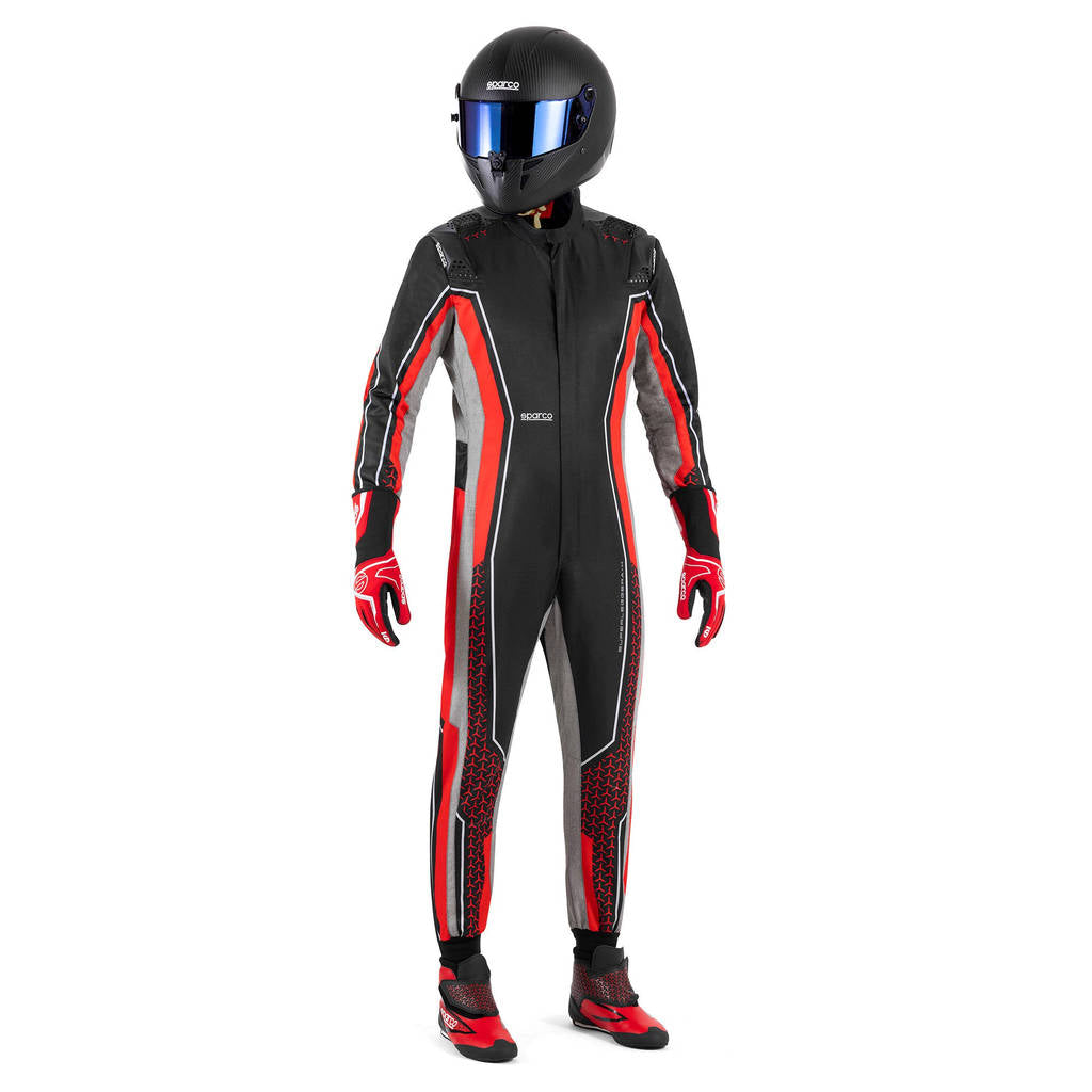 SPARCO BKS0012B0K12046 Karting Suit Superleggera-K, Black / Red, Size 46 Photo-1