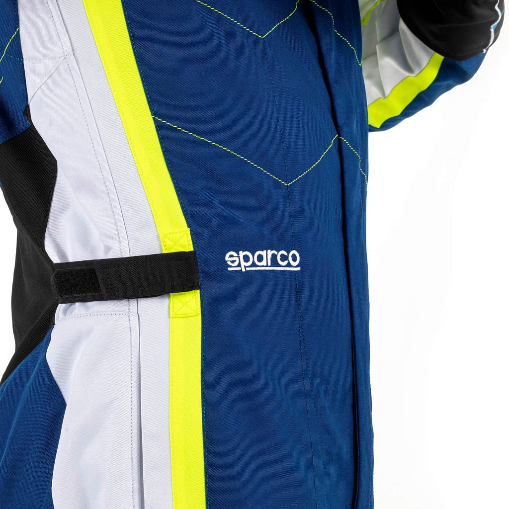 SPARCO BKS0011B0B1400S Karting Suit Kerb Advanced, Light Blue / Fluo Yellow, Size S Photo-3