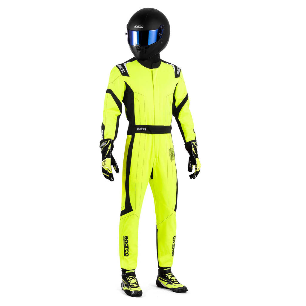 SPARCO BKS0010B0Y0400S Karting Suit Thunder Advanced, Fluo Yellow / Black, Size S Photo-0