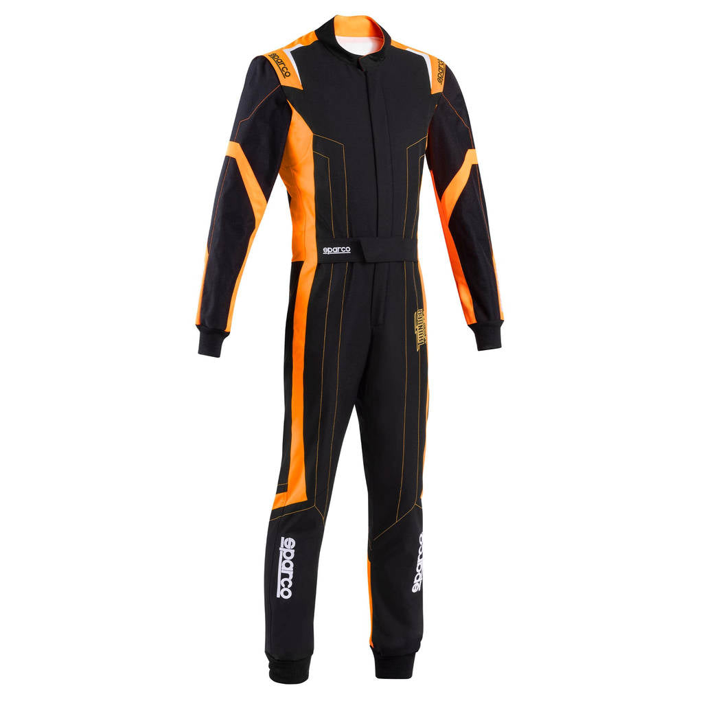 SPARCO BKS0010B0K0400M Karting Suit Thunder Advanced, Black / Fluo Orange, Size M Photo-1