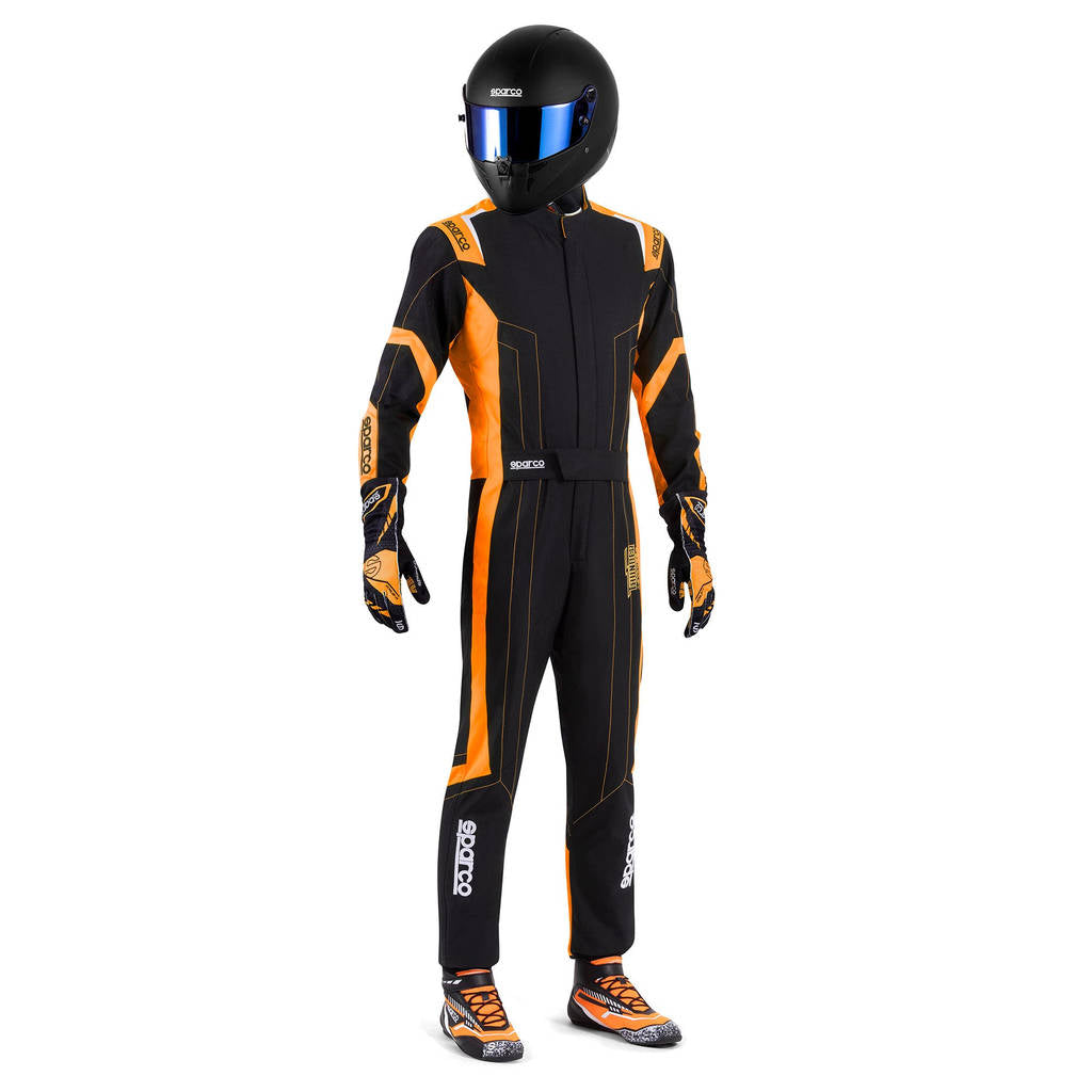 SPARCO BKS0010B0K042XL Karting Suit Thunder Advanced, Black / Fluo Orange, Size 2XL Photo-0