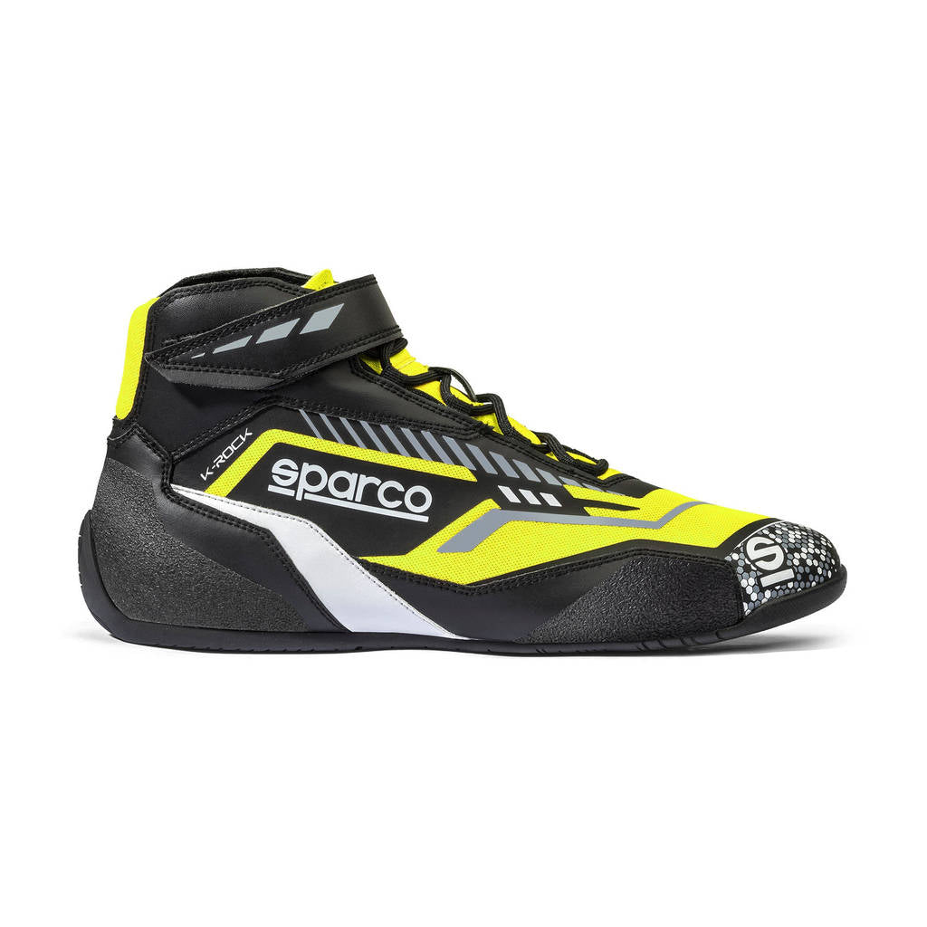 SPARCO BKB0001B0K08039 Karting Shoes K-Rock 2025, Black / Fluo Yellow, Size 39 Photo-0