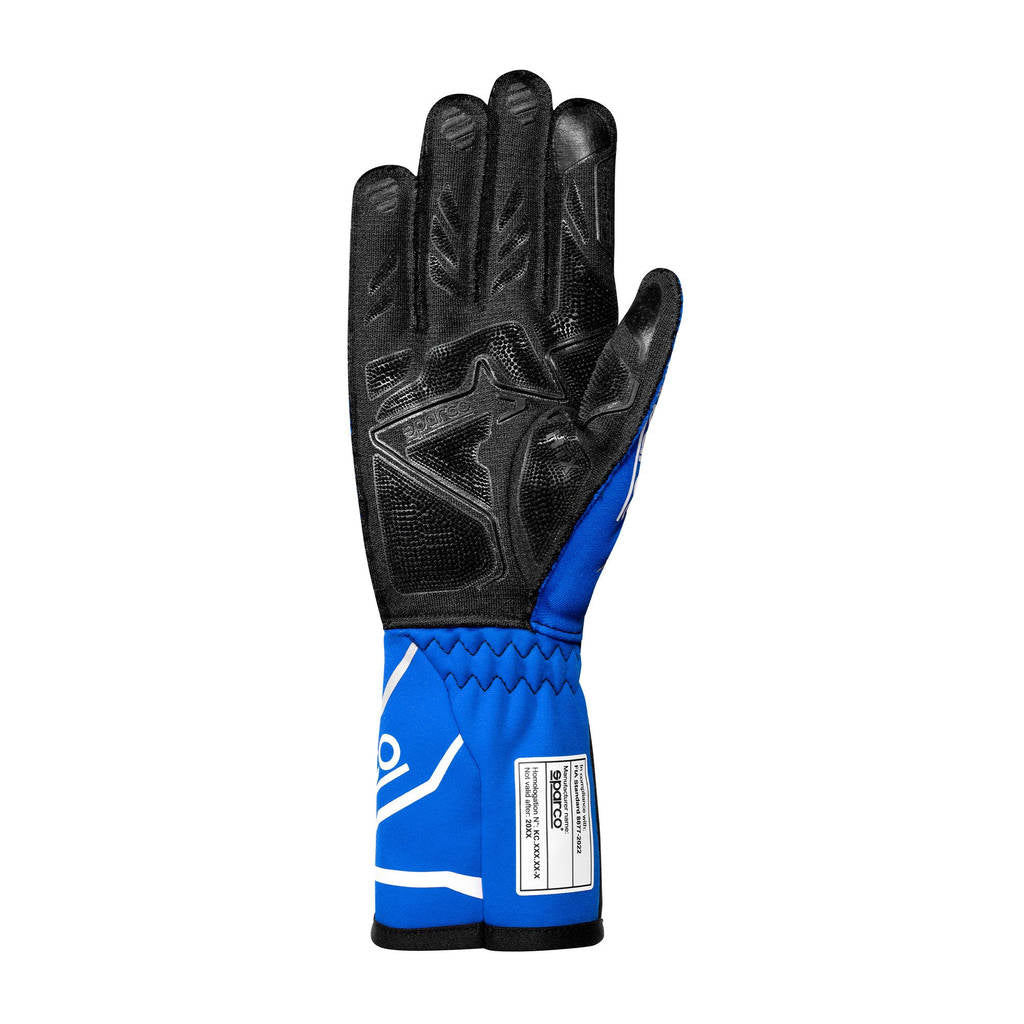 SPARCO BKG0002B0B20009 Karting Gloves K-Tide+ (FIA 8877-2022), Reflex Blue / Black, Size 9 Photo-1