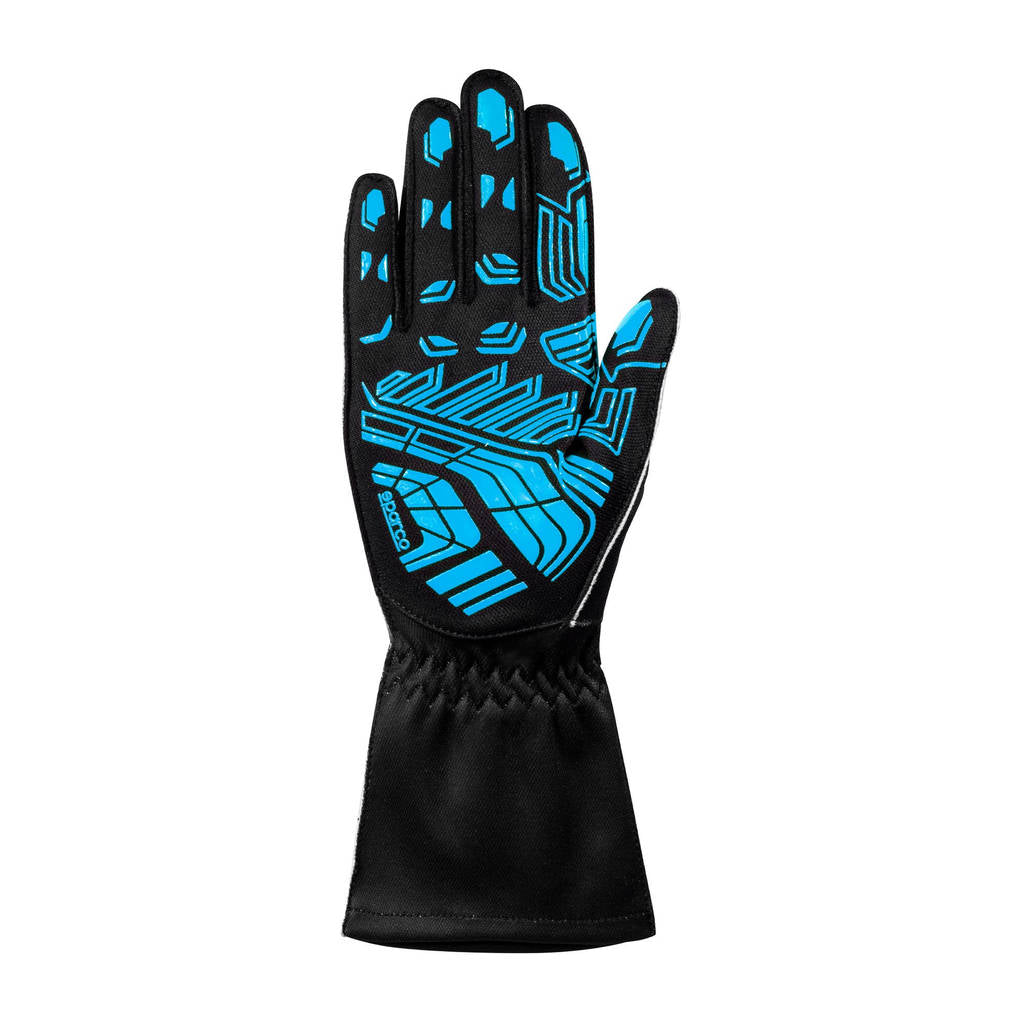 SPARCO BKG0004B0K30006 Karting Gloves K-Attack, Black / Sky Blue, Size 6 Photo-1