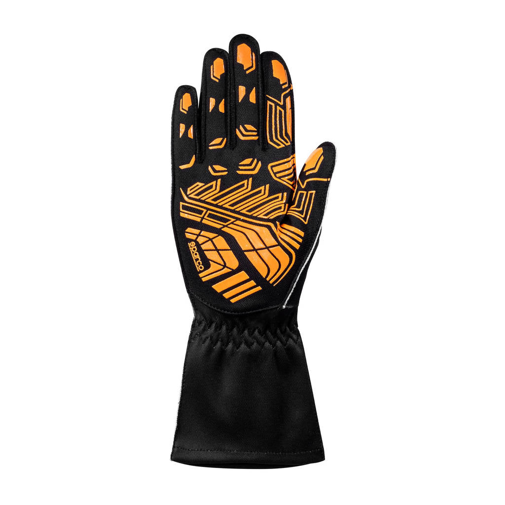 SPARCO BKG0004B0K04007 Karting Gloves K-Attack, Black / Fluo Orange, Size 7 Photo-1