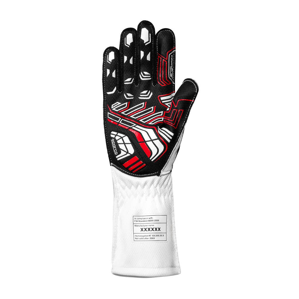 SPARCO BKG0003B0W08008 Karting Gloves K-Arrow+ 2025, White / Black, Size 8 Photo-1