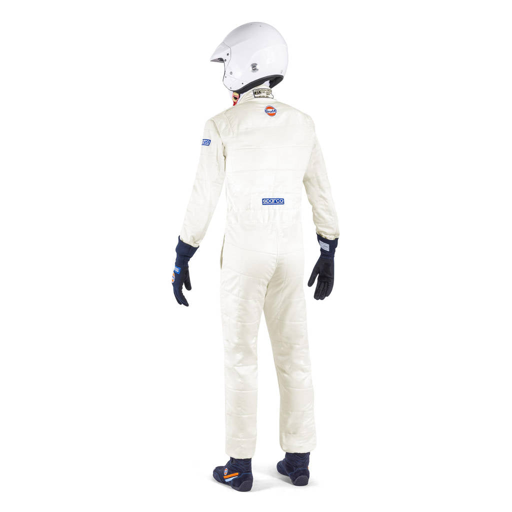 SPARCO 001144GU58BI Replica Racing Suit Gulf, White, Size 58 Photo-1