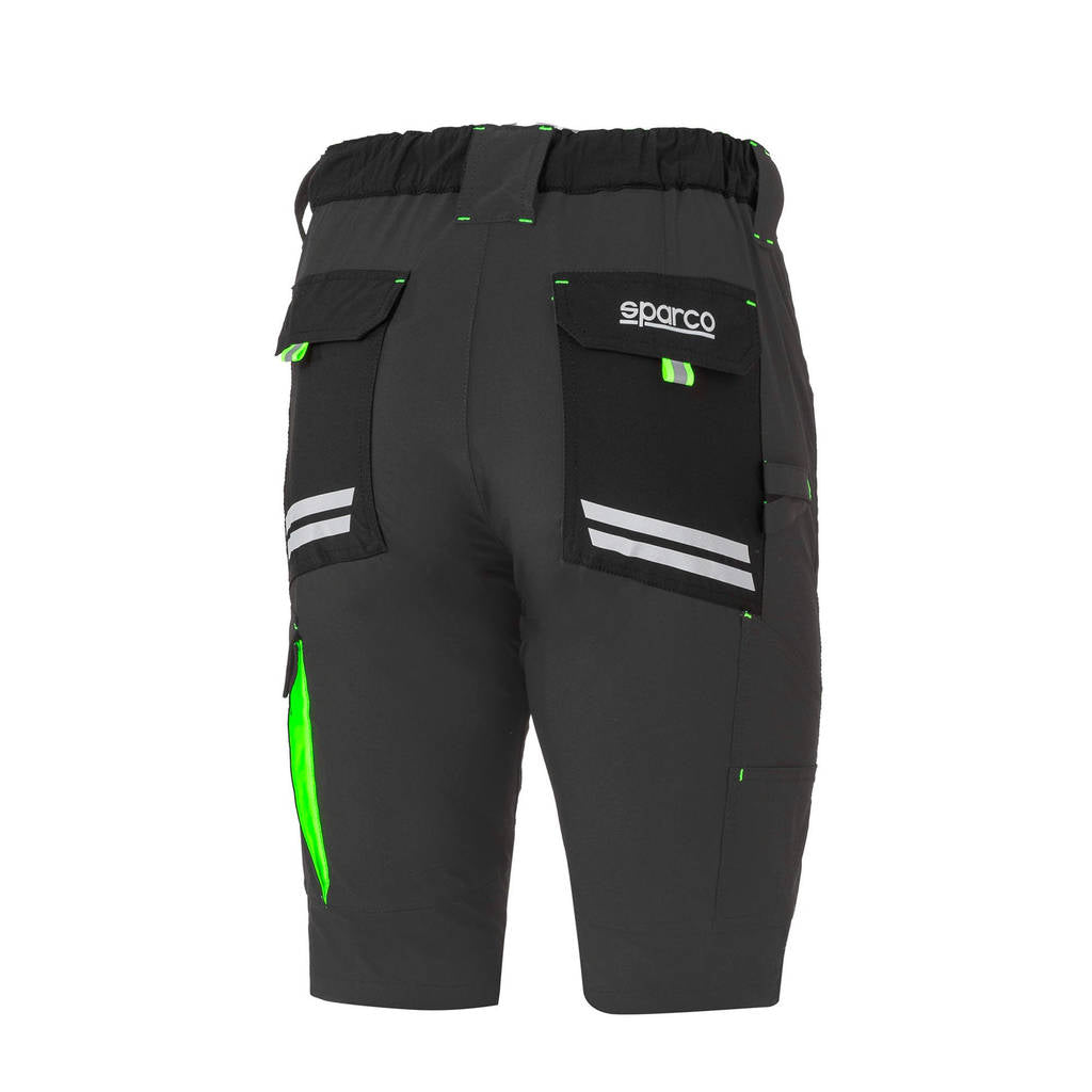 SPARCO 02428GSVF4XL Light Shorts Tech Laredo, Dark Grey / Fluo Green, Size XL Photo-1